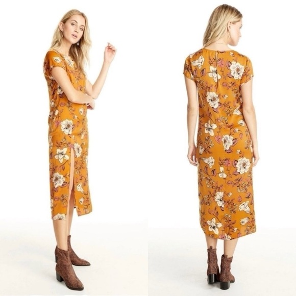 SALTWATER LUXE • Skye Midi Dress in Orange Multi - Picture 2 of 13